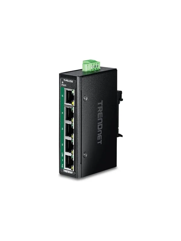 TRENDnet TI-PELC50 - Version V1.xR - switch - industrial mini - 5 ports - TAA Compliant