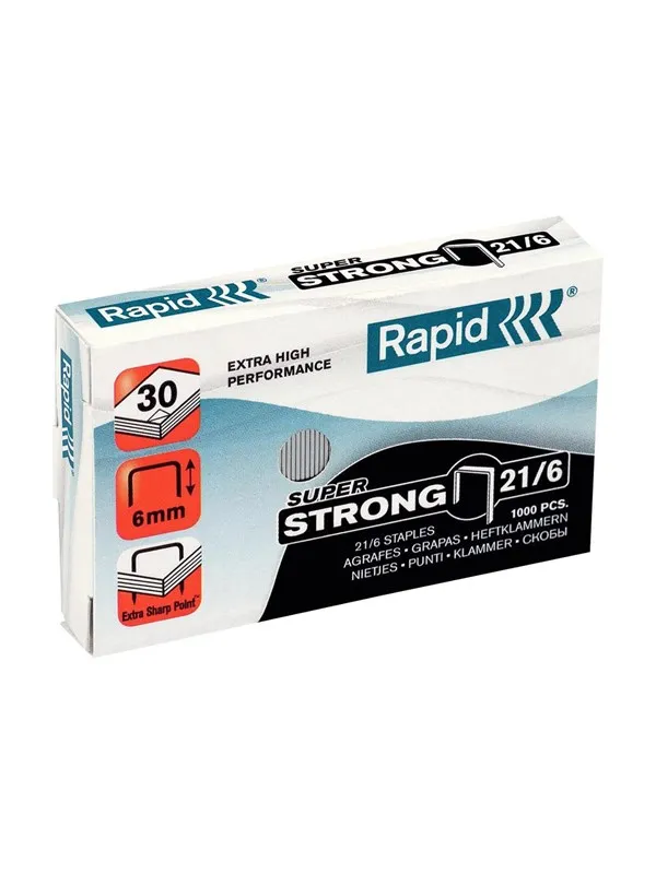 Rapid Super Strong - staples - 21/6 - 6 mm - pack of 1000