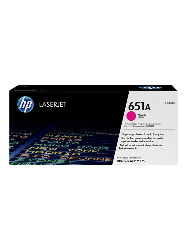HP 651A / CE343A Magenta Toner - Laser toner Rød