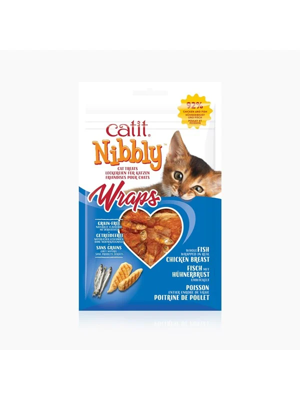 Catit - Nibbly Wraps Treat for Cats - Chicken & Fish - 30 g