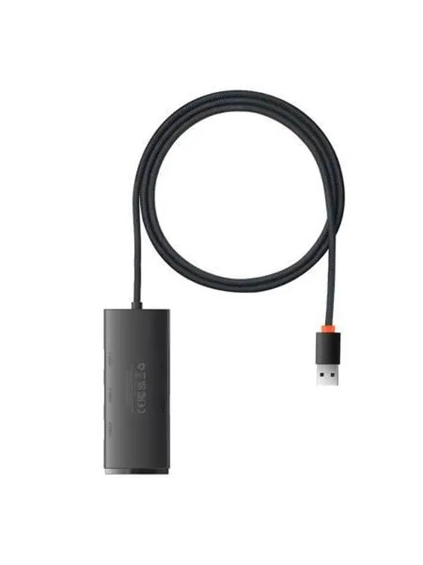Baseus Hub 4in1 Lite Series USB to 4x USB 3.0 1m (Black) USB-hub - USB 3.0 - 4 porter - Svart