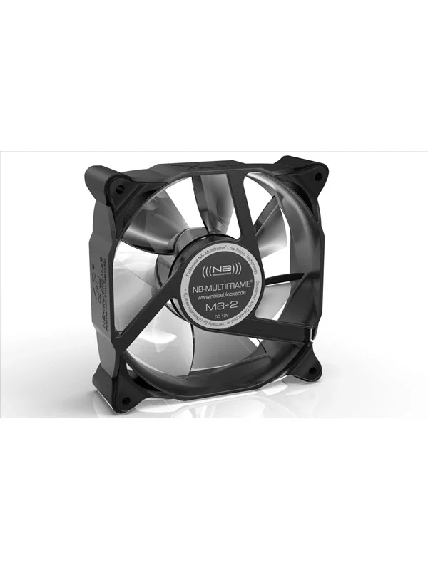 Blacknoise Multiframe M8-S3 HS - Kabinettvifte - 80mm - Svart med hvite vinger - 19 dBA