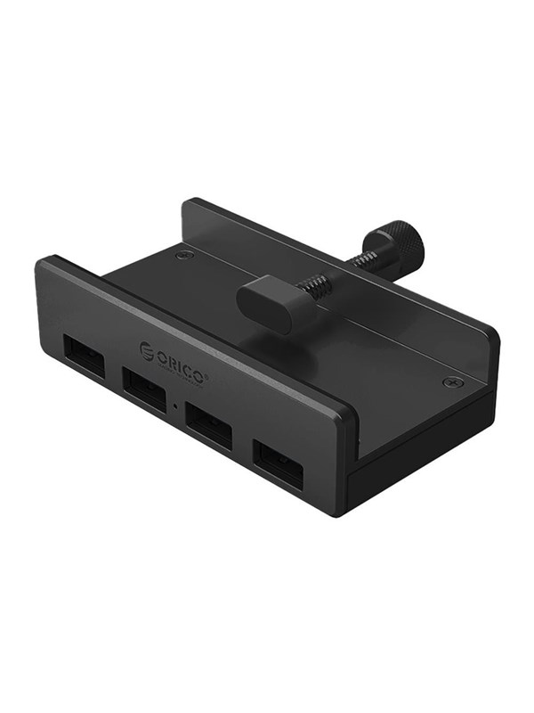 ORICO MH4PU Hub Clamp-Mounted 4x USB-A 3.0 - Black USB-hub - USB 3.0 - 4 porter - Svart