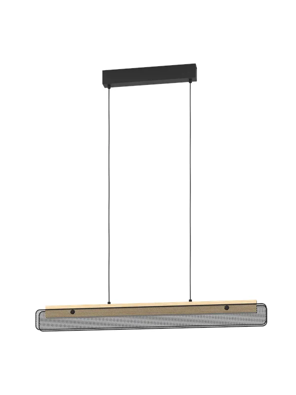 EGLO KOKOMO-Z LANGBORD RGBTW SVART/NATURLIG FSC