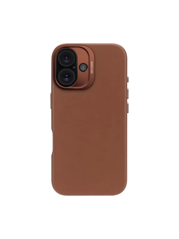 Decoded Leather Backcover for iPhone 16 Tan