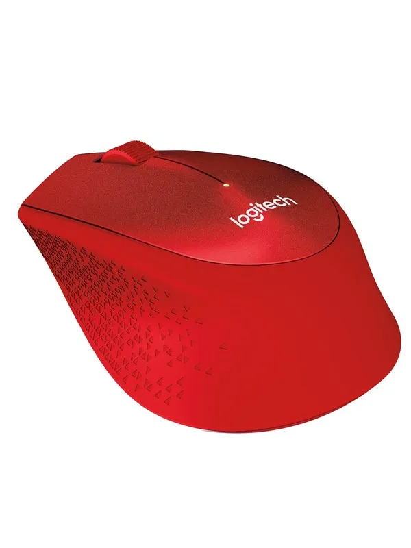 Logitech M330 Silent Plus - Mus - Optisk - 3 knapper - Rød