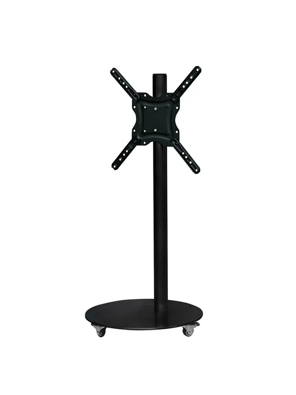 Sinox StandView TV Floor Mount with wheels and rotatable top - 26"-65" - Matte black - Max 25 kg - recommended for 65"