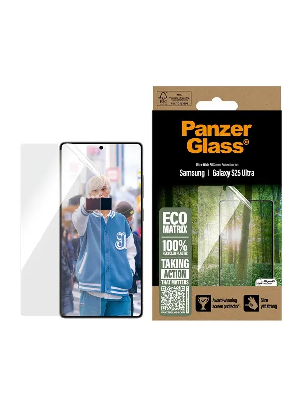 PanzerGlass Eco MATRIX Screen Protector Samsung Galaxy S25 Ultra | Ultra-Wide Fit