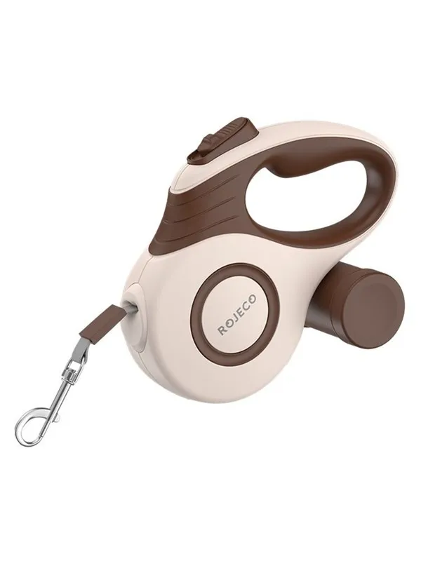 Rojeco A12 Automatic Retractable Dog Leash Brown (5 Meters)