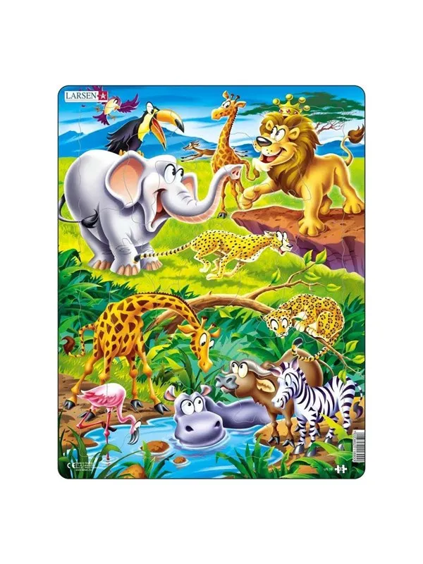 Selecta Play - Larsen Jigsaw Puzzle Animals - On Safari 18 pcs.